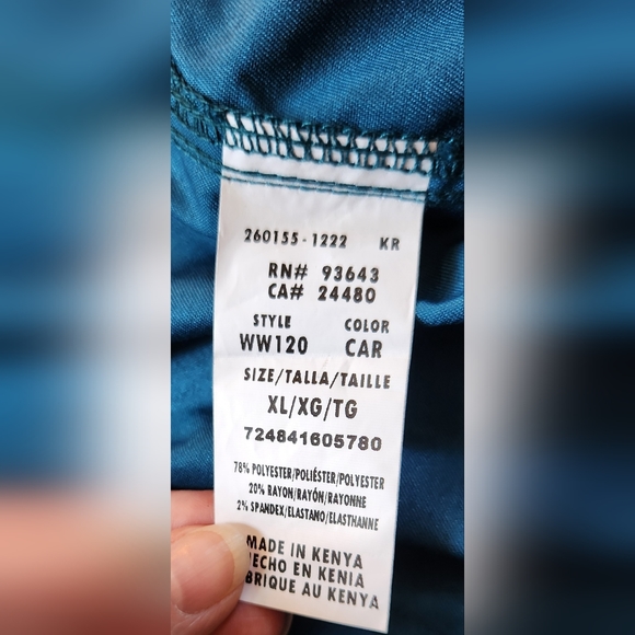 Cherokee Authentic Workwear Modern Classic WW120 XL Caribbean Blue - Picture 5 of 12